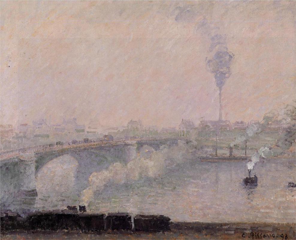 Rouen, Fog Effect - Camille Pissarro Paintings